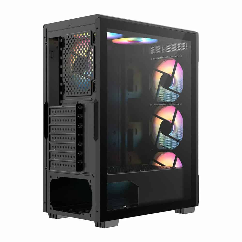 (image for) CiT Crossfire Mesh Black Mid Tower PC Gaming Case